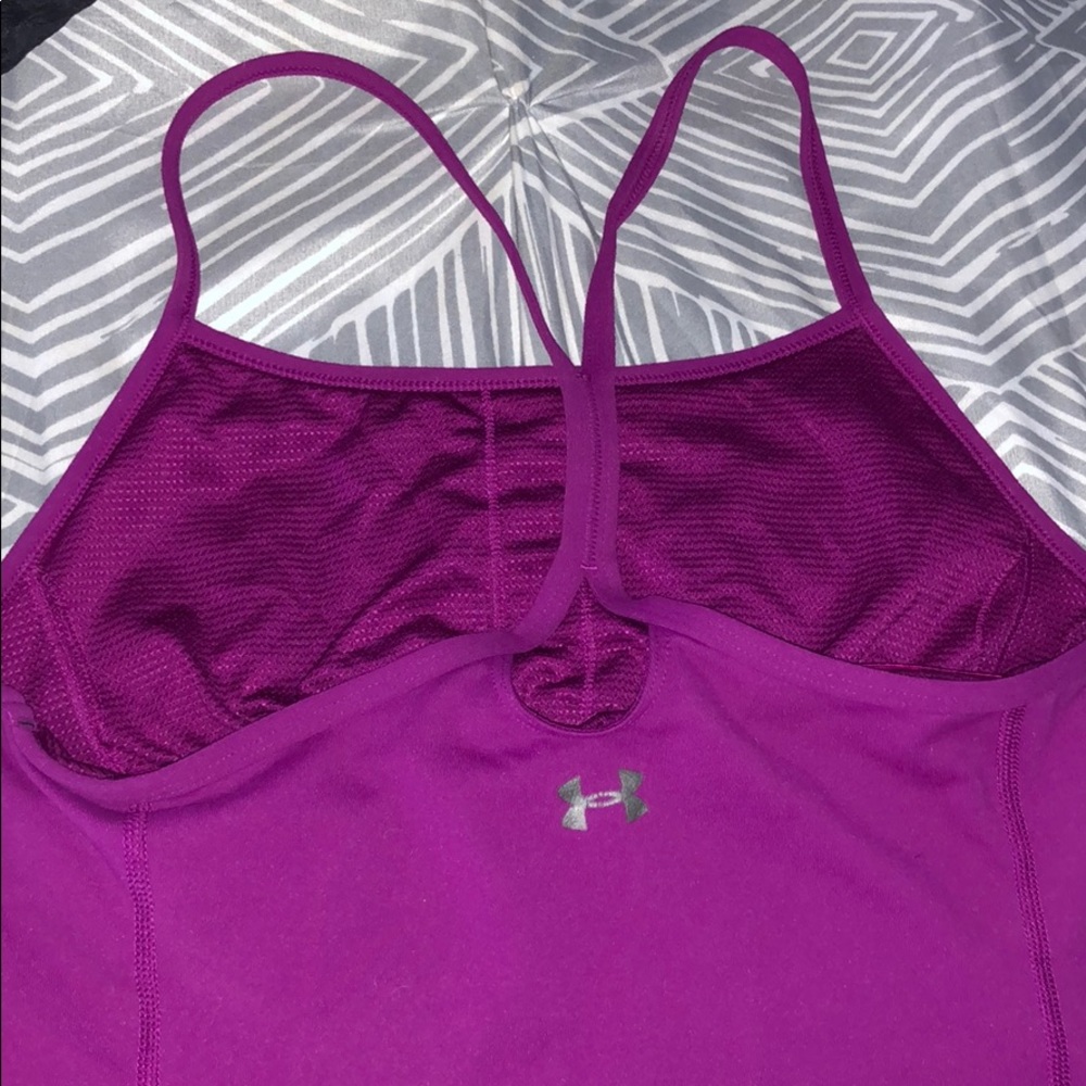 Purple under armour small athletic top